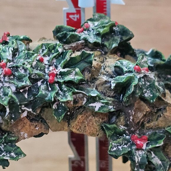 Department 56 Village Stone Archway 4" Green Gate Holly Covered Details Vintage - Picture 6 of 7